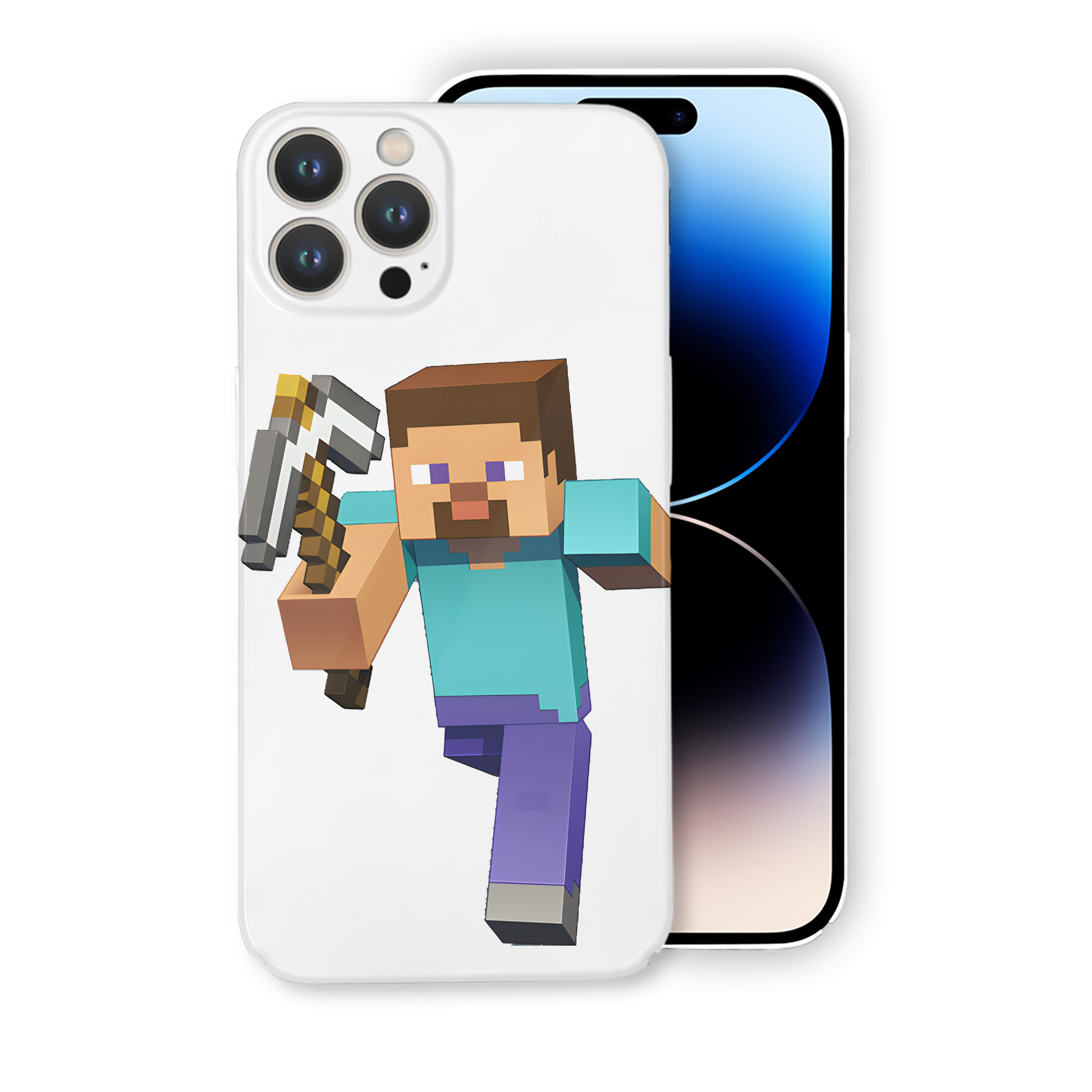 （画像用） マインクラフト ブロックの世界 Minecraft MC Block world 【iPhone 14シリーズ対応】ハードケース